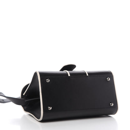 Delvaux Calfskin Illusion Piped Mini Brillant Satchel Black 4 of 12