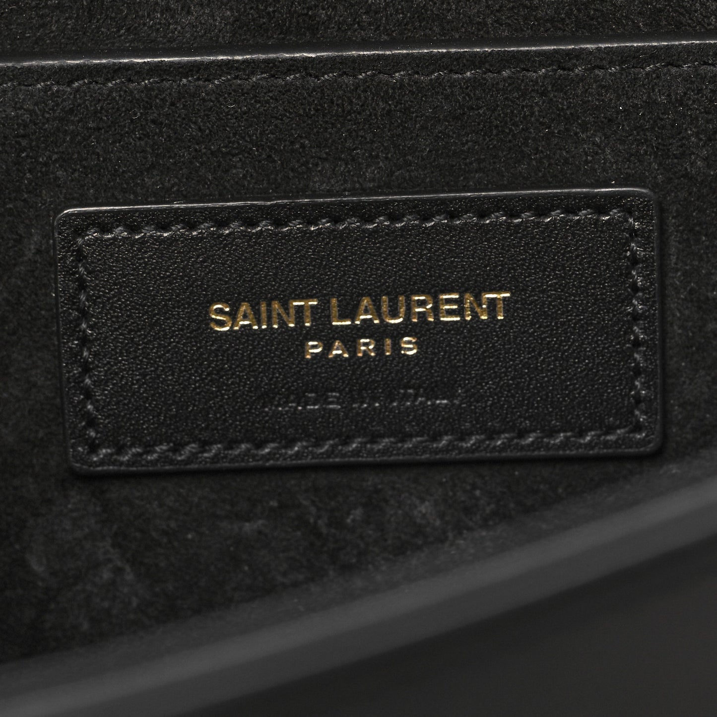 Calfskin Small Classic Monogram Kate Tassel Satchel Black