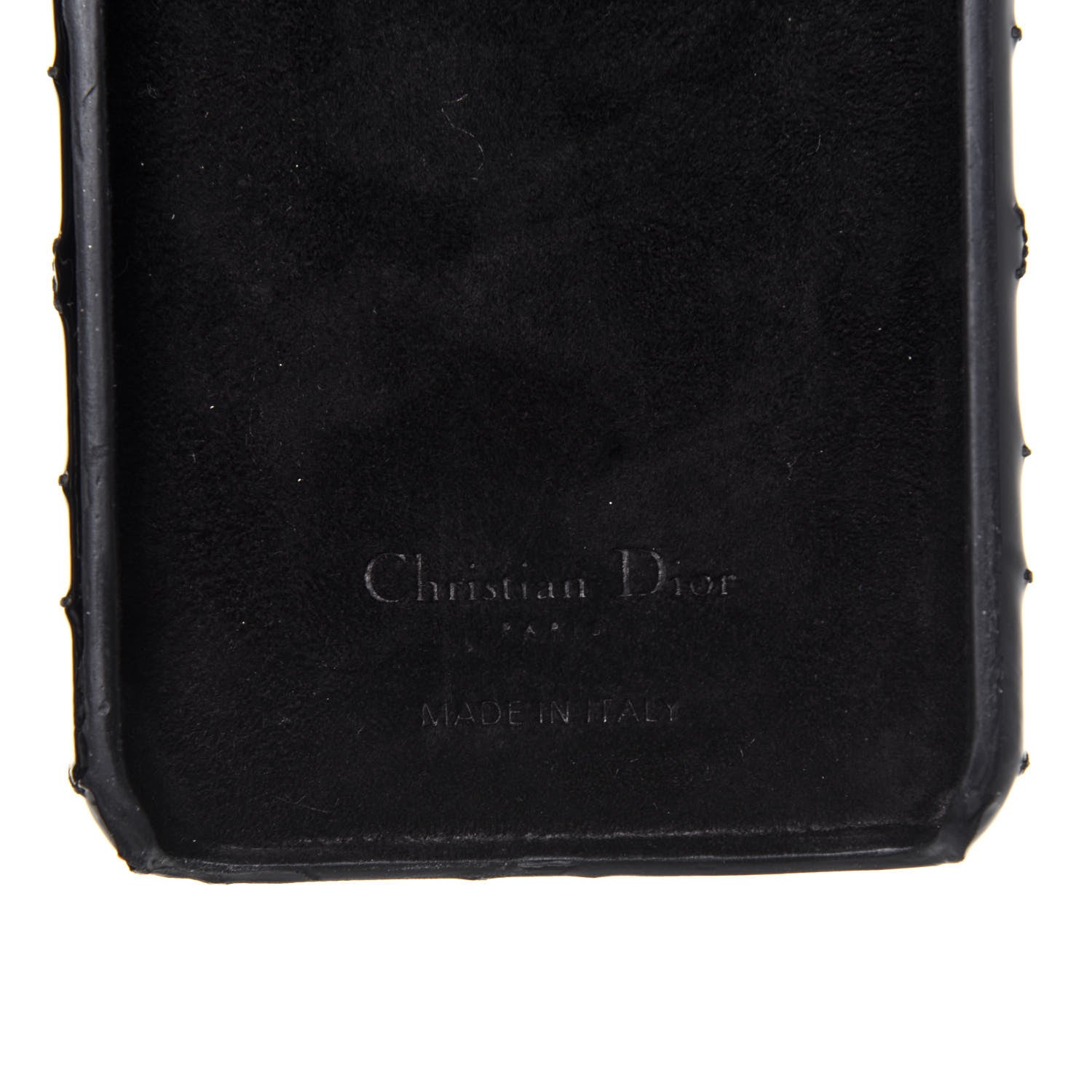 Christian Dior Patent Tech Calfskin Cannage Lady Dior Tech iPhone X XS Case Black 5 of 12