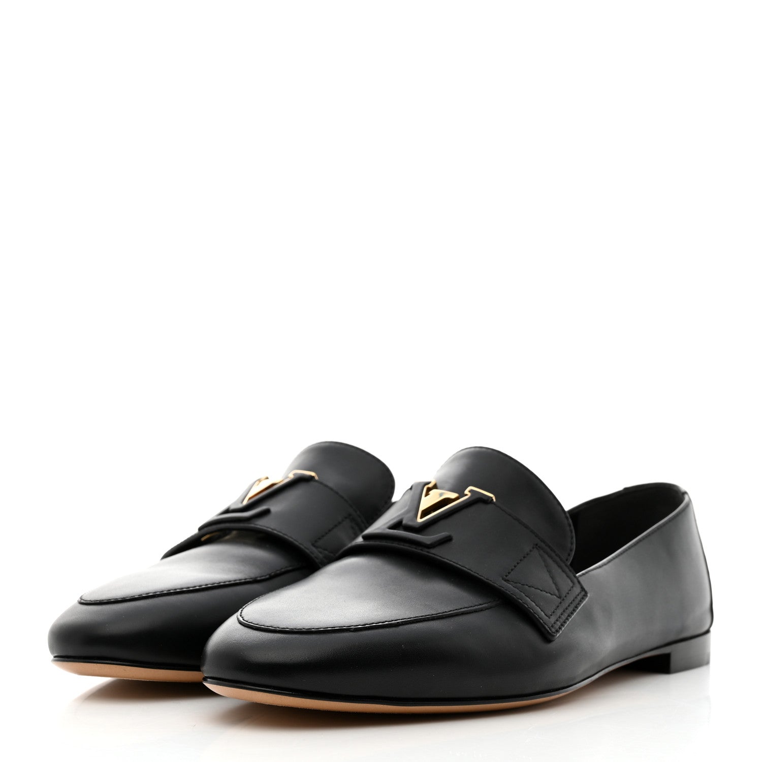 Louis Vuitton Smooth Calfskin Capri Loafers 40 Black 3 of 9