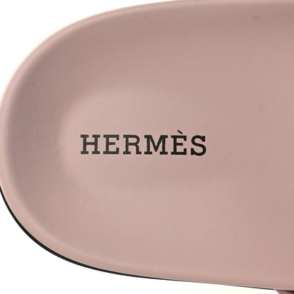 Hermes Suede Goatskin Womens Chypre Sandals 38 Rose Porcelaine 8 of 9