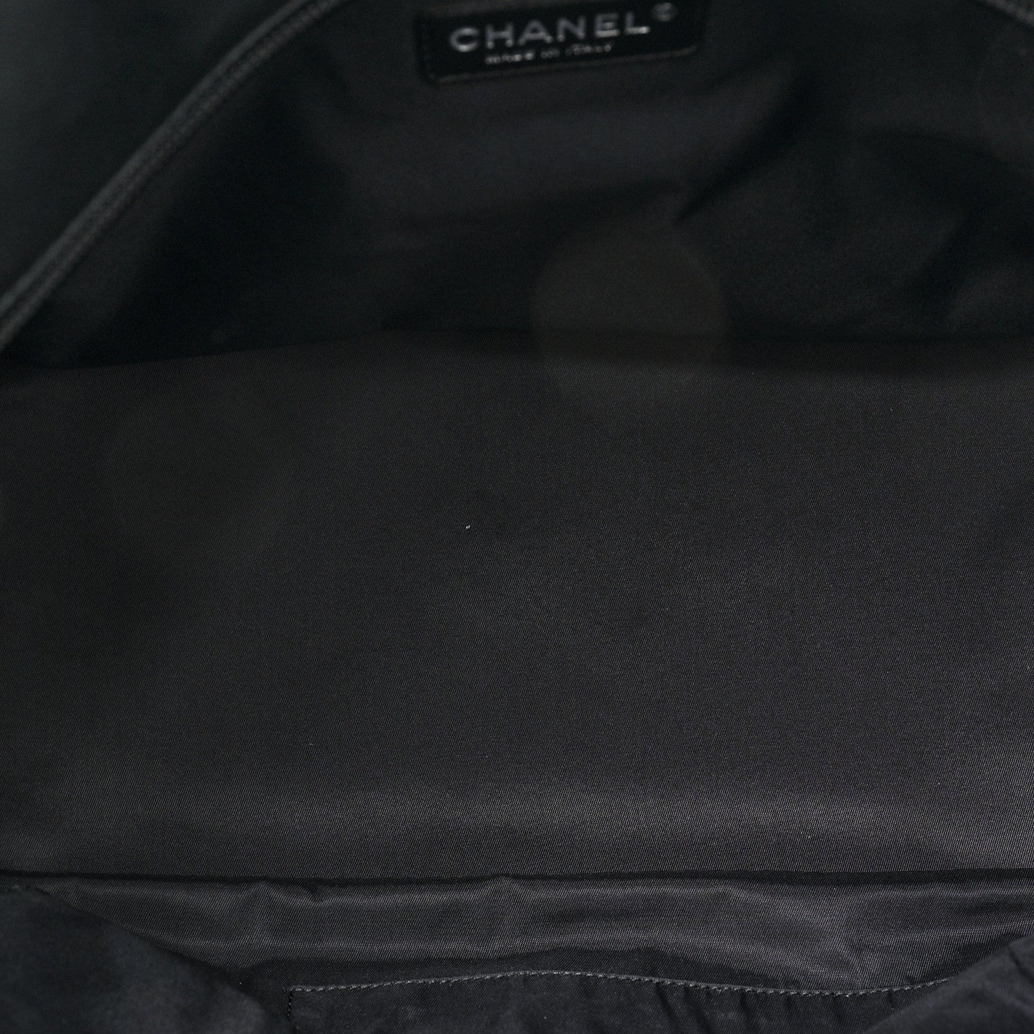 Chanel Coated Canvas Quilted Large Paris Biarritz Tote Black 6 of 12