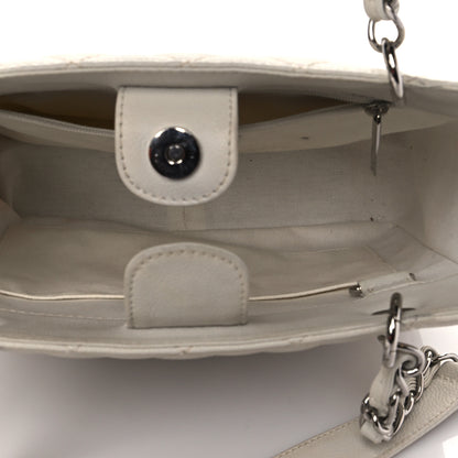Chanel Caviar Quilted Petit Shopping Tote PST White 4 of 12