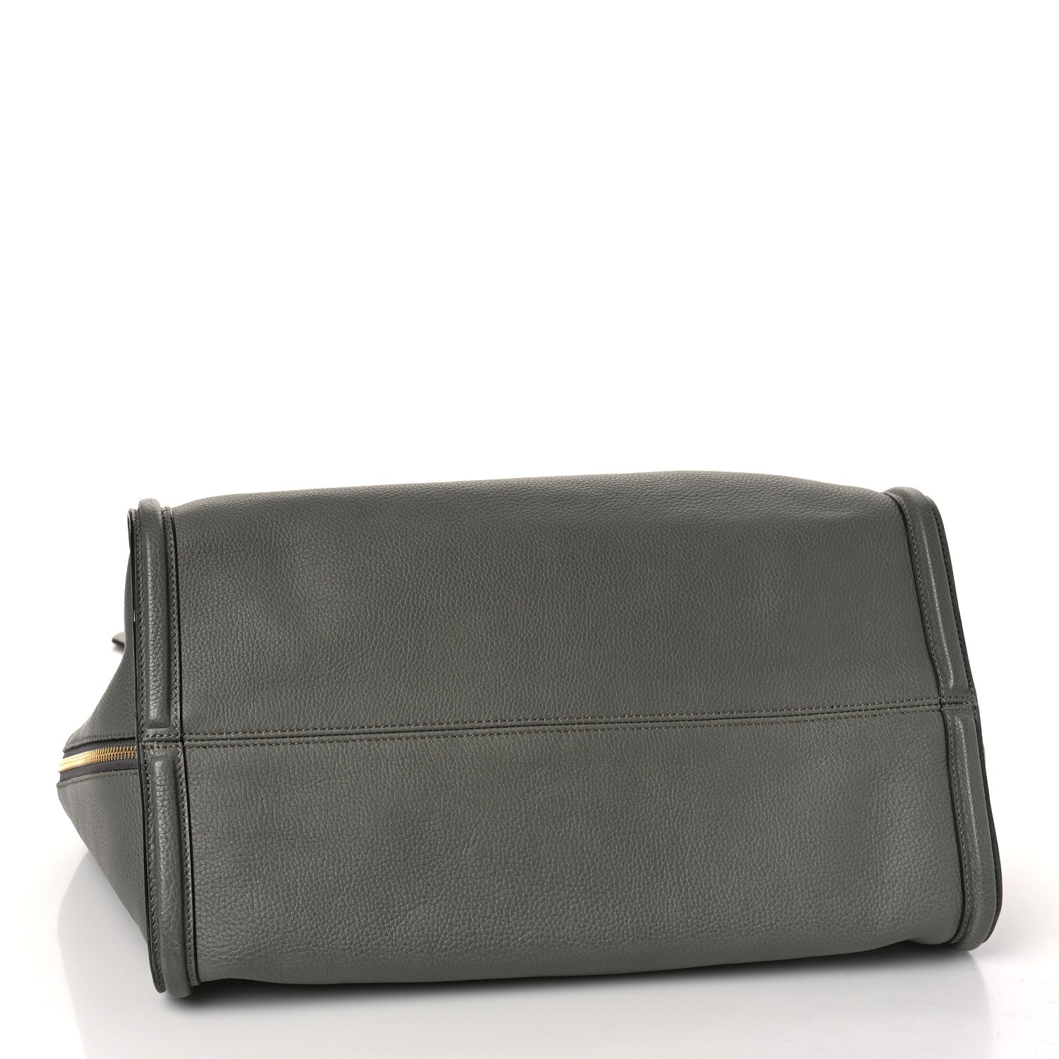 Alexander McQueen Pebbled Calfskin Large Skull Padlock Zip Around Tote Dark Grey 4 of 9
