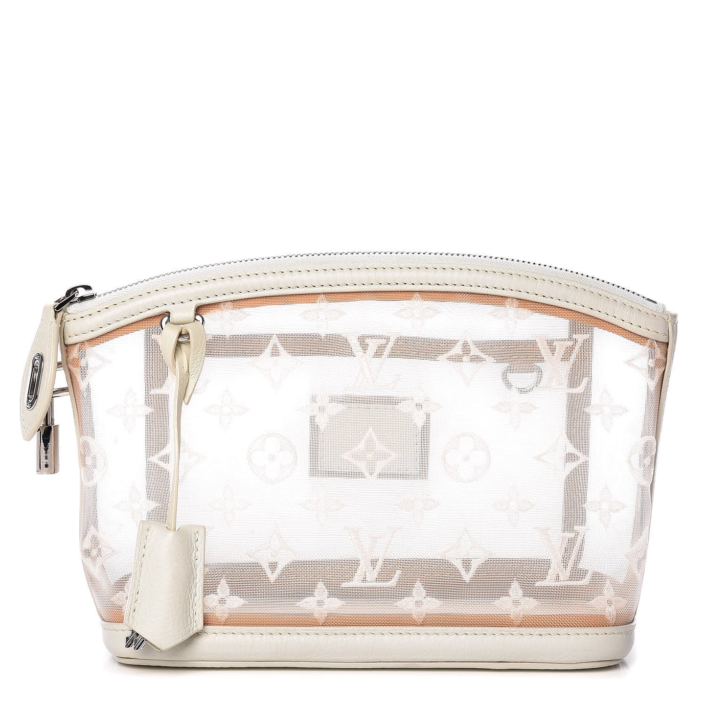 Monogram Transparence Transparent Lockit Clutch White