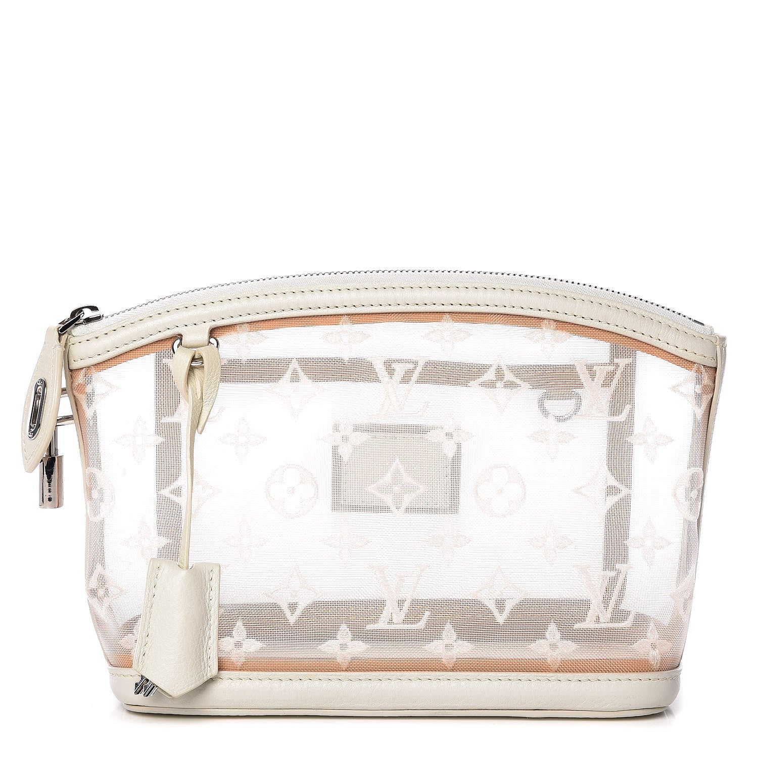 Louis Vuitton Monogram Transparence Transparent Lockit Clutch White 1 of 9
