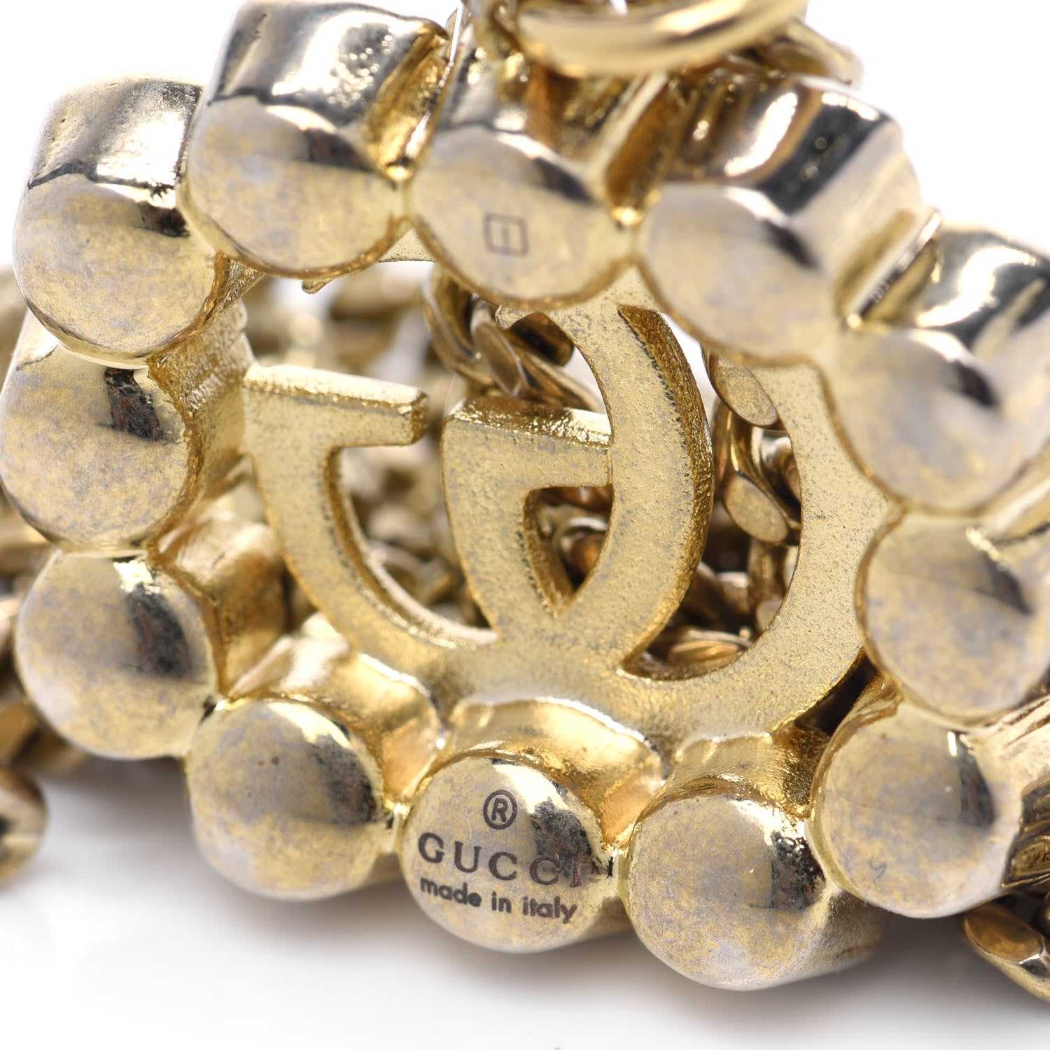 Gucci Pearl Marmont Necklace Aged Gold Cream 5 of 5