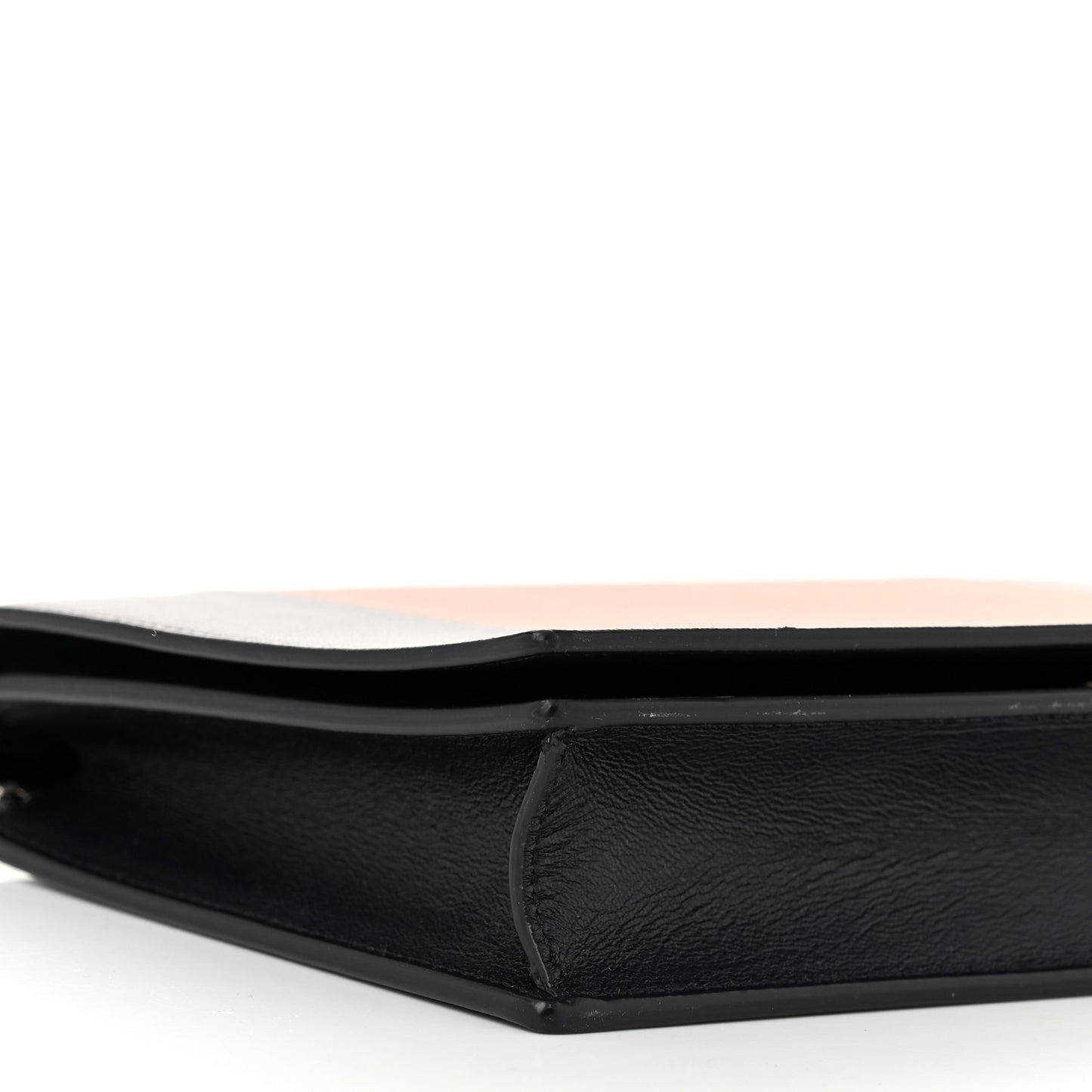 Smooth Lambskin Frame Evening Chain Clutch Terracotta Navy