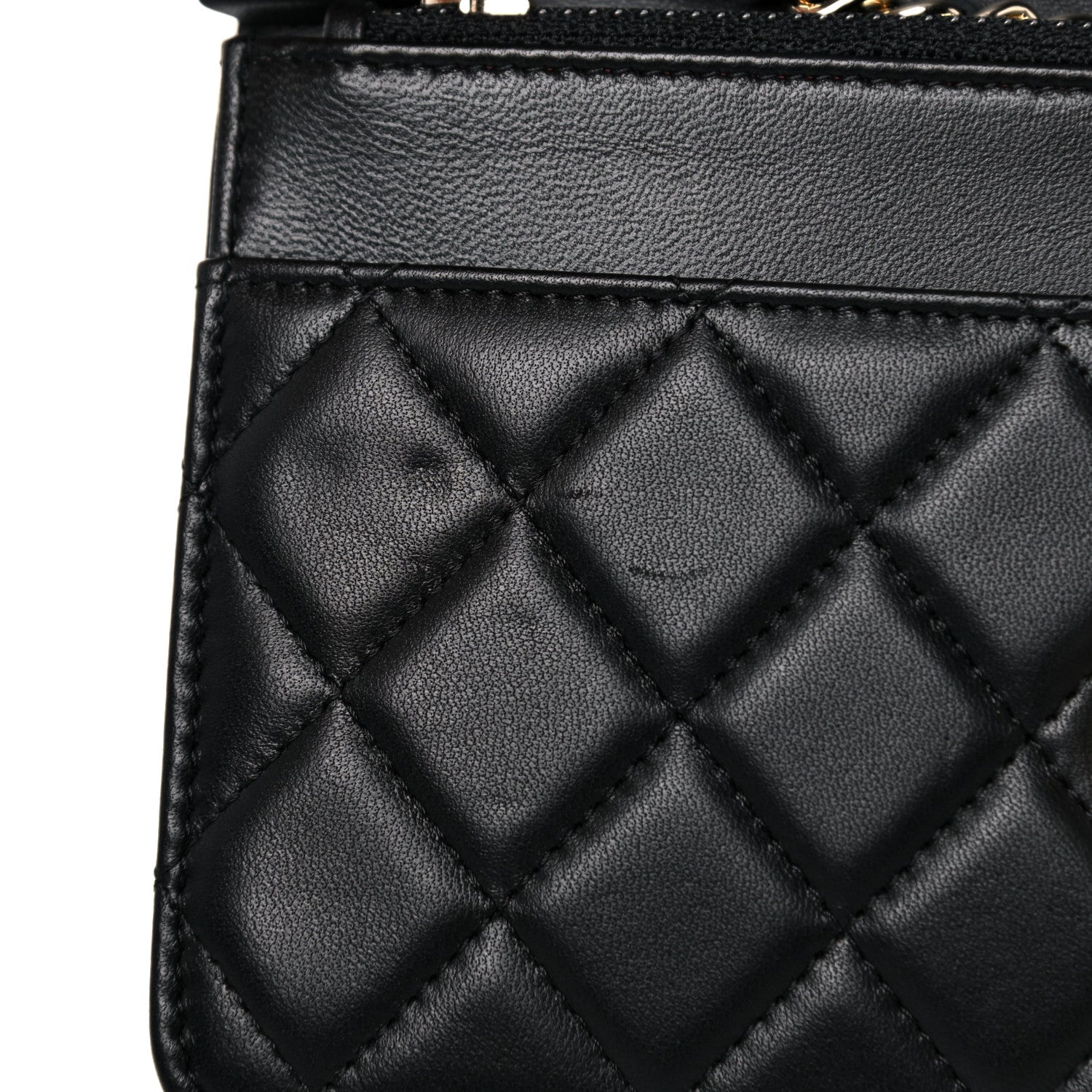 Chanel Lambskin Quilted Trendy CC Wallet On Chain WOC Black 12 of 15