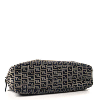 Fendi Zucchino Shoulder Bag Navy 4 of 9