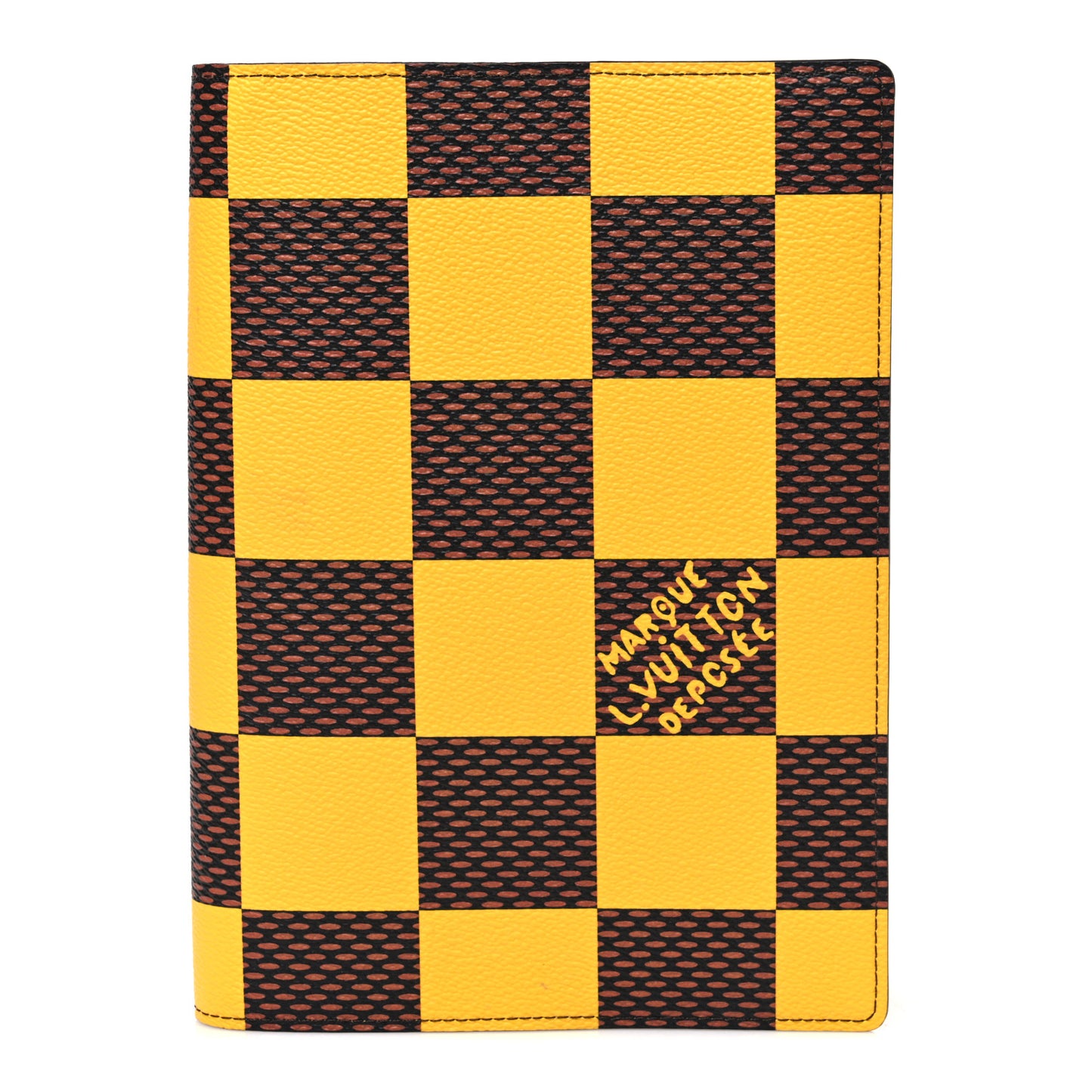 Damier Pop Auguste Notebook Cover Yellow
