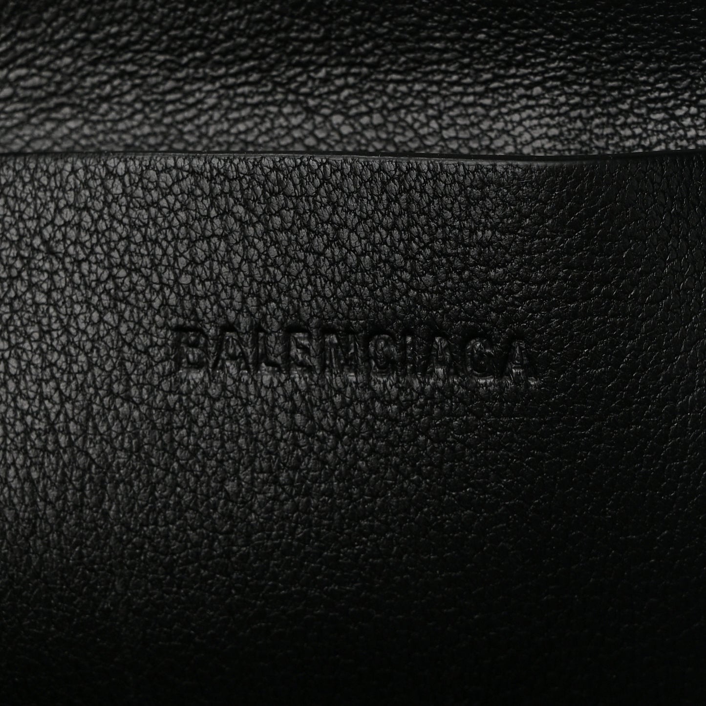 Grained Calfskin Embossed Car Camera Bag Black
