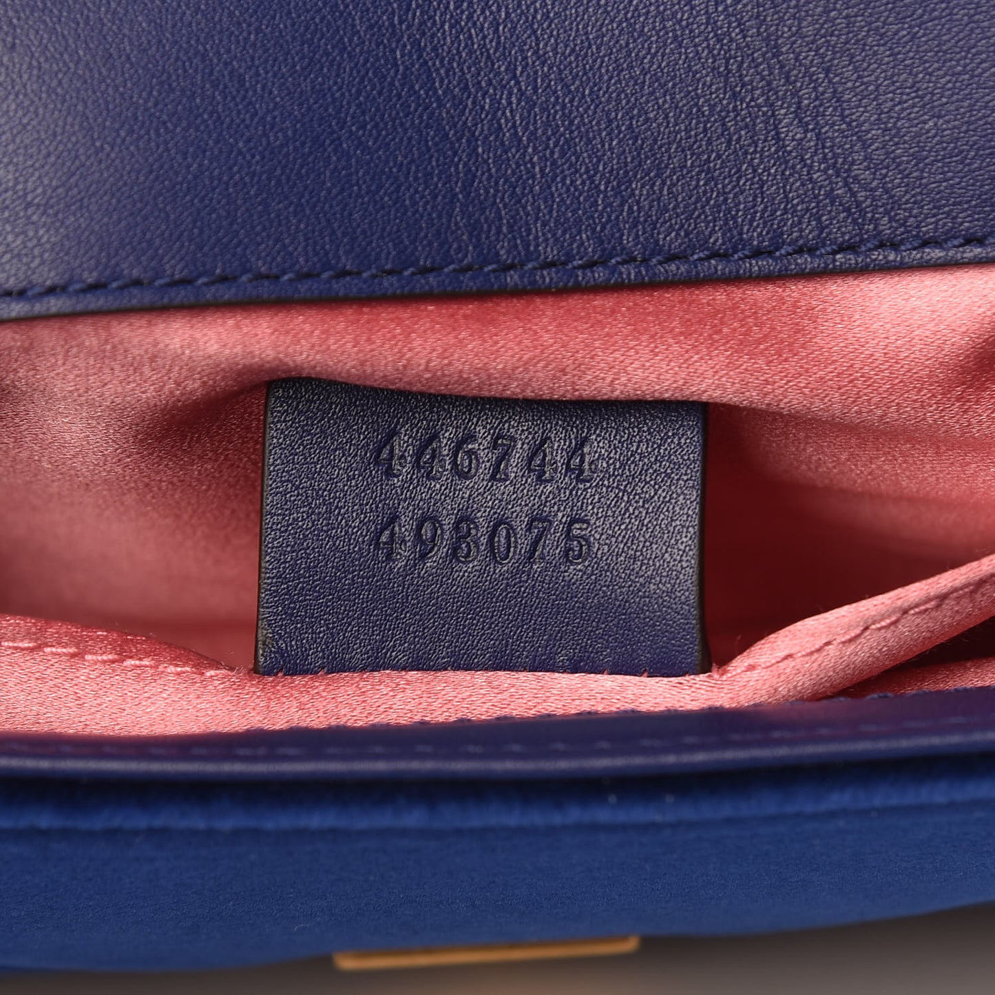 Velvet Matelasse Mini GG Marmont Shoulder Bag Cobalt Blue