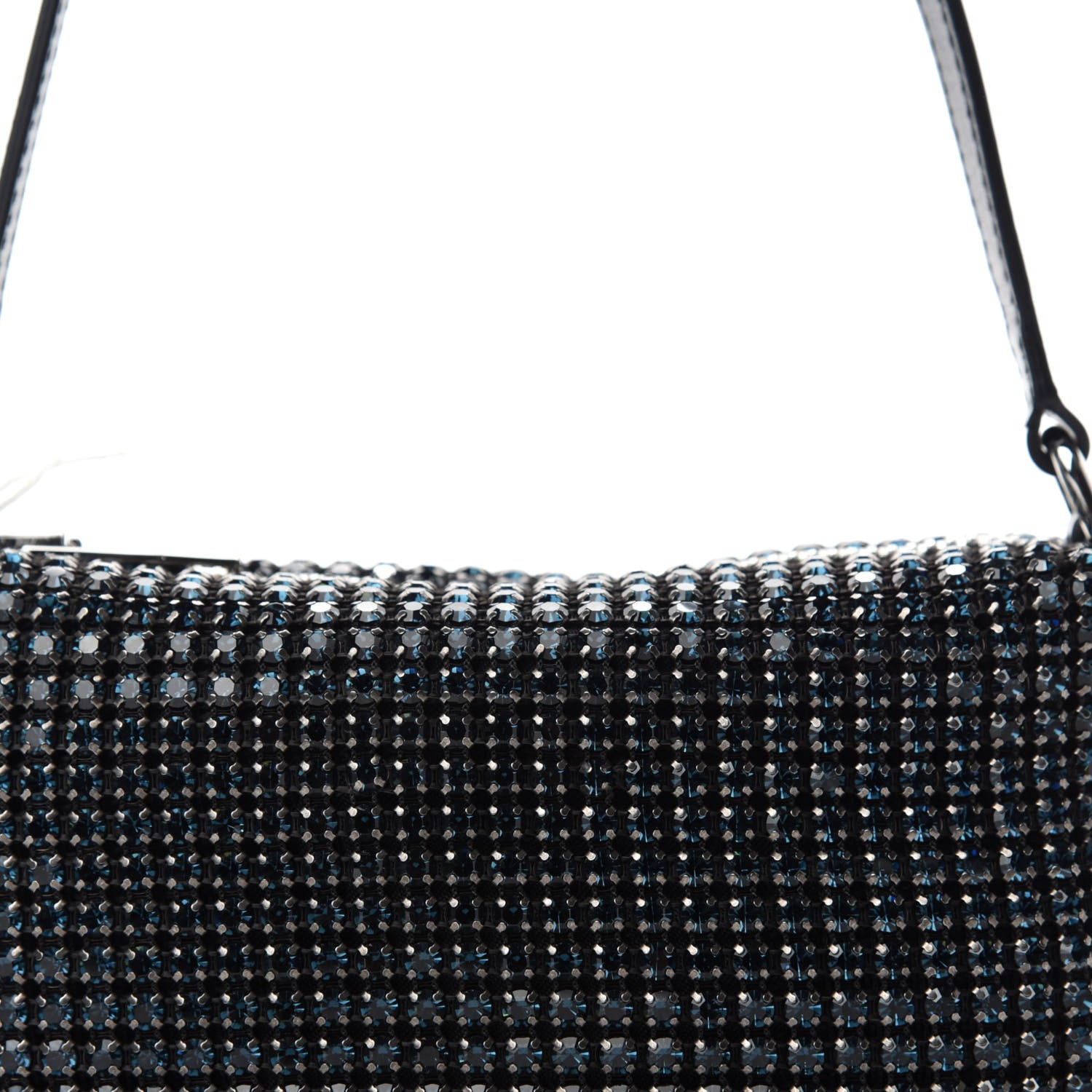 Alexander Wang Mesh Crystal Rhinestone Mini Heiress Pouch Navy 9 of 10
