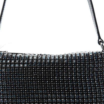 Alexander Wang Mesh Crystal Rhinestone Mini Heiress Pouch Navy 9 of 10