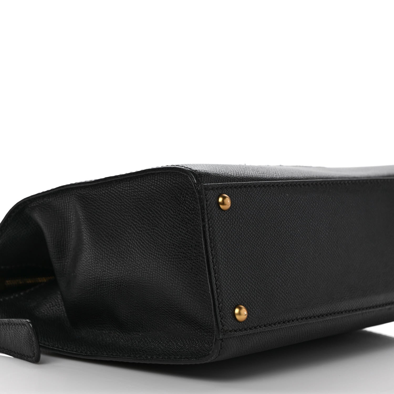 Chanel Grained Calfskin Logo Shoulder Bag Black 7 of 8