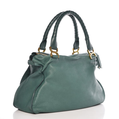 Chloe Calfskin Large Marcie Satchel Emerald 3 of 12