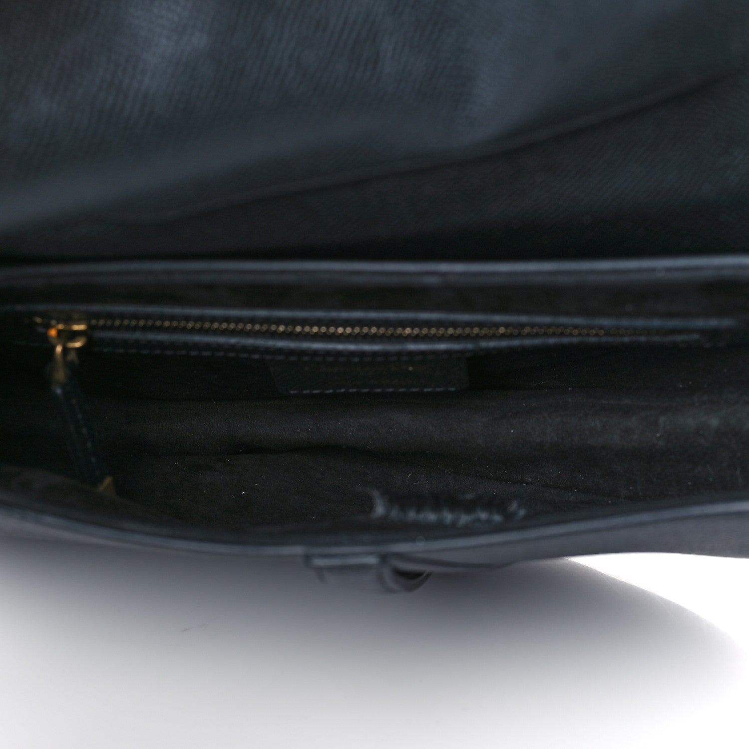 Christian Dior Grained Calfskin Saddle Bag Black 5 of 11