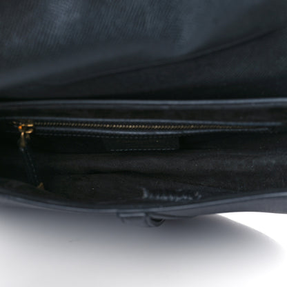 Christian Dior Grained Calfskin Saddle Bag Black 5 of 11