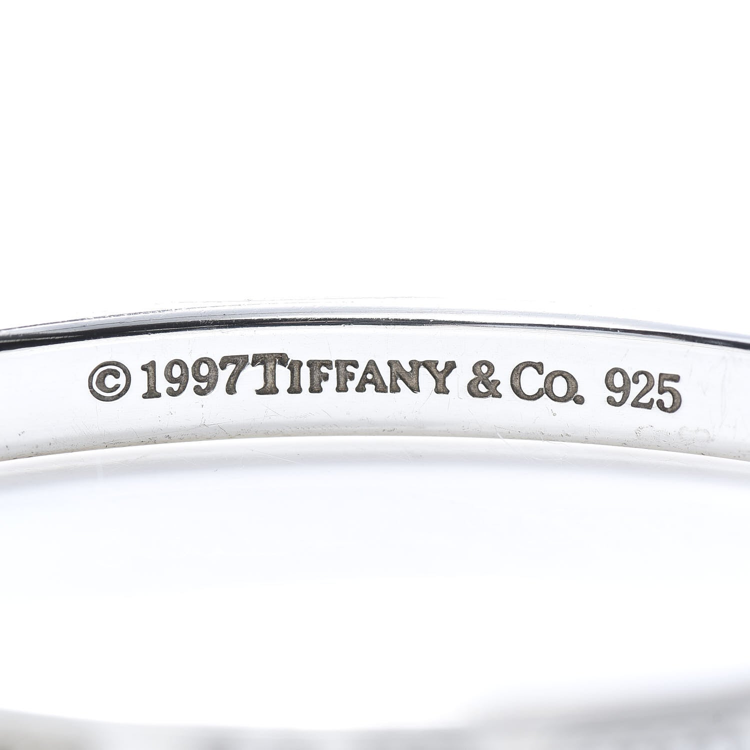 Tiffany Sterling Silver Narrow 1837 Bangle Bracelet 4 of 6