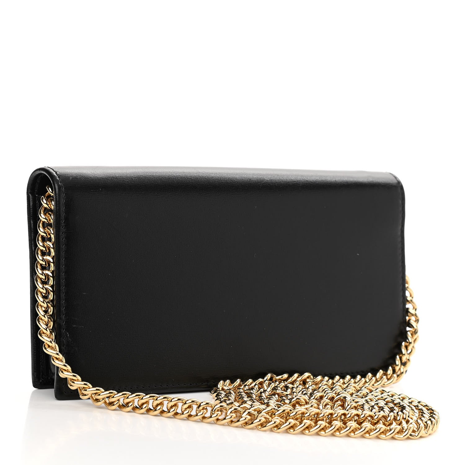 Gucci Boarded Plutone Calfskin Horsebit 1955 Wallet On Chain Black 3 of 12