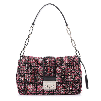 Christian Dior Tweed Medium Miss Dior Flap Pink Black Multicolor 1 of 11