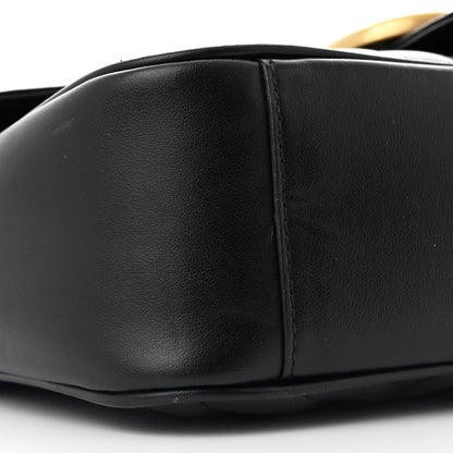 Gucci Calfskin Matelasse Small GG Marmont Shoulder Bag Black 9 of 10