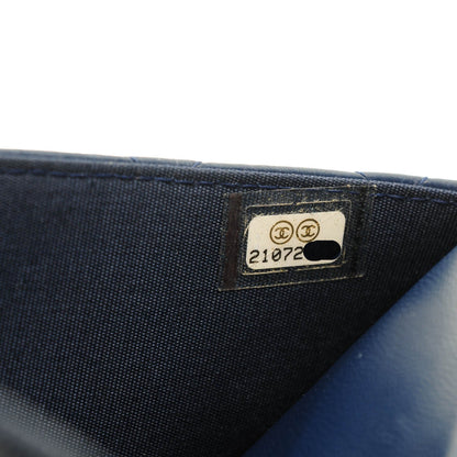 Chanel Lambskin Quilted Boy Wallet On Chain WOC Navy Blue 8 of 8