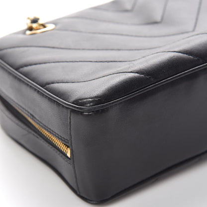 Chanel Lambskin Chevron Quilted Camera Case Black 14 of 15