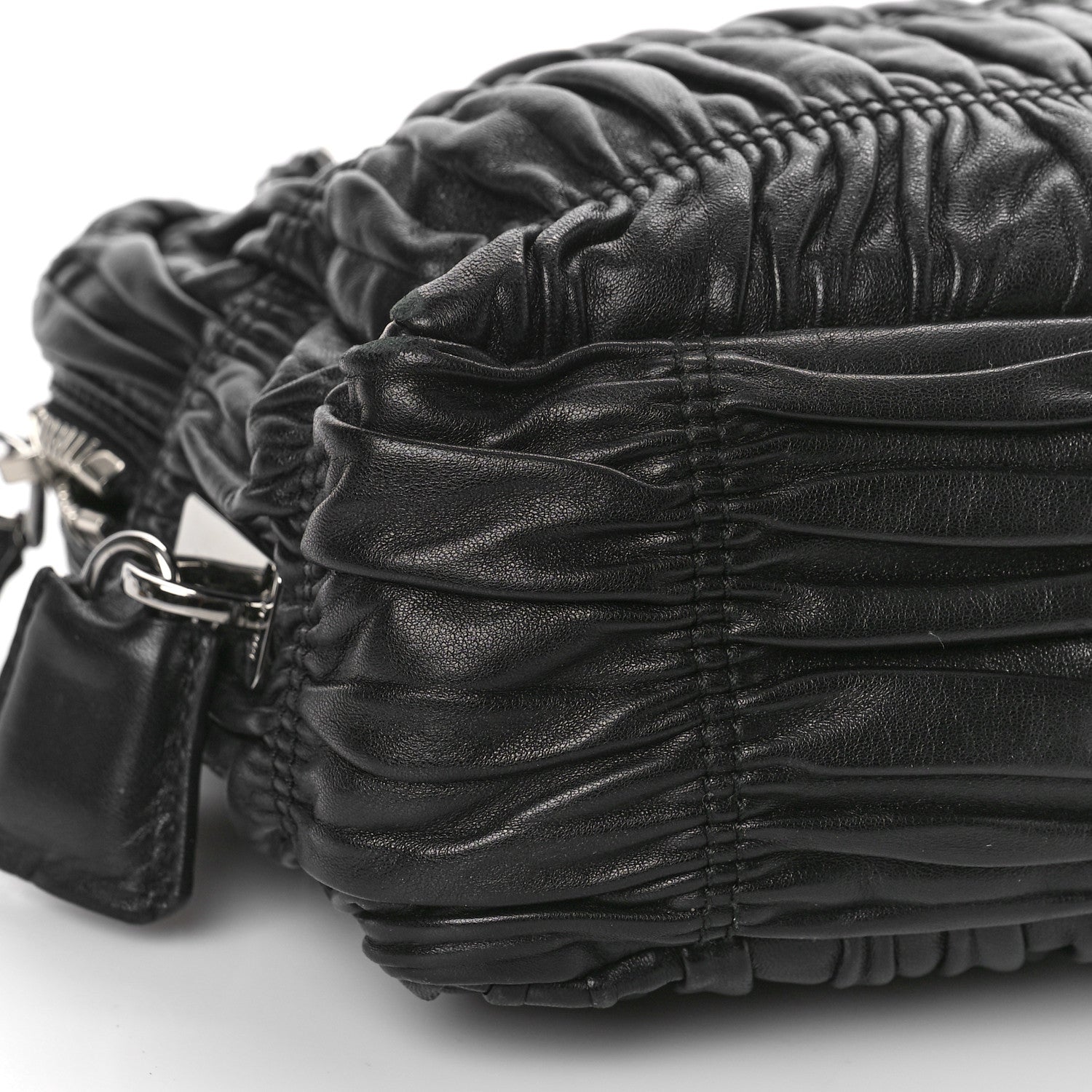 Prada Nappa Gaufre Shopping Satchel Black 6 of 7