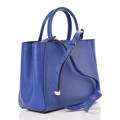 Fendi Vitello Elite Petite 2Jours Tote Blue Neon 3 of 11