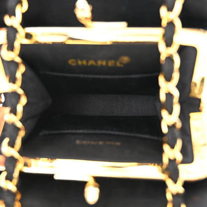 Chanel Grosgain Evening Bag Black 5 of 11