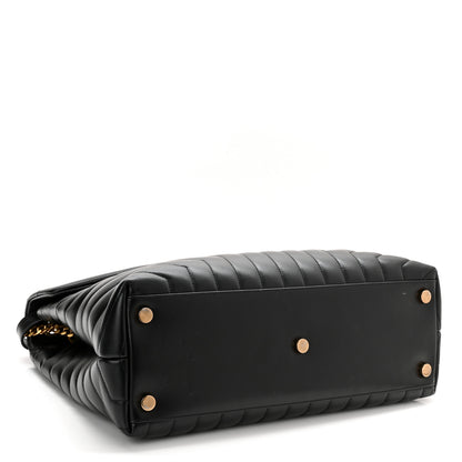 Saint Laurent Calfskin Y Quilted Monogram Large Loulou Chain Satchel Black 4 of 12