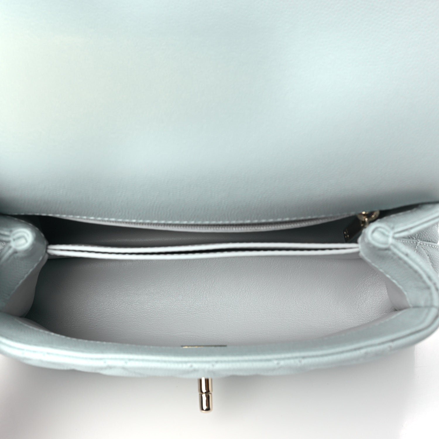Chanel Caviar Quilted Mini Coco Handle Flap Light Blue 5 of 11