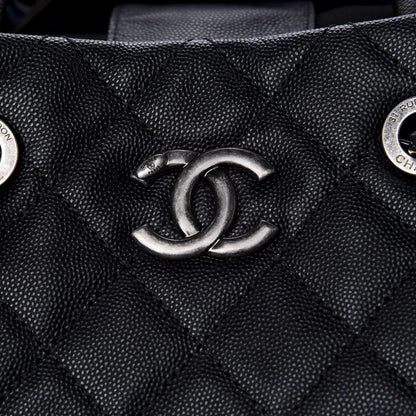 Chanel Caviar Quilted Large Coco Handle Shopping Tote Black 10 of 10
