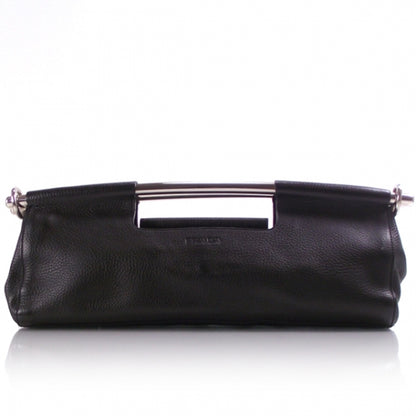 Prada Leather Steel Handle Clutch 1 of 9