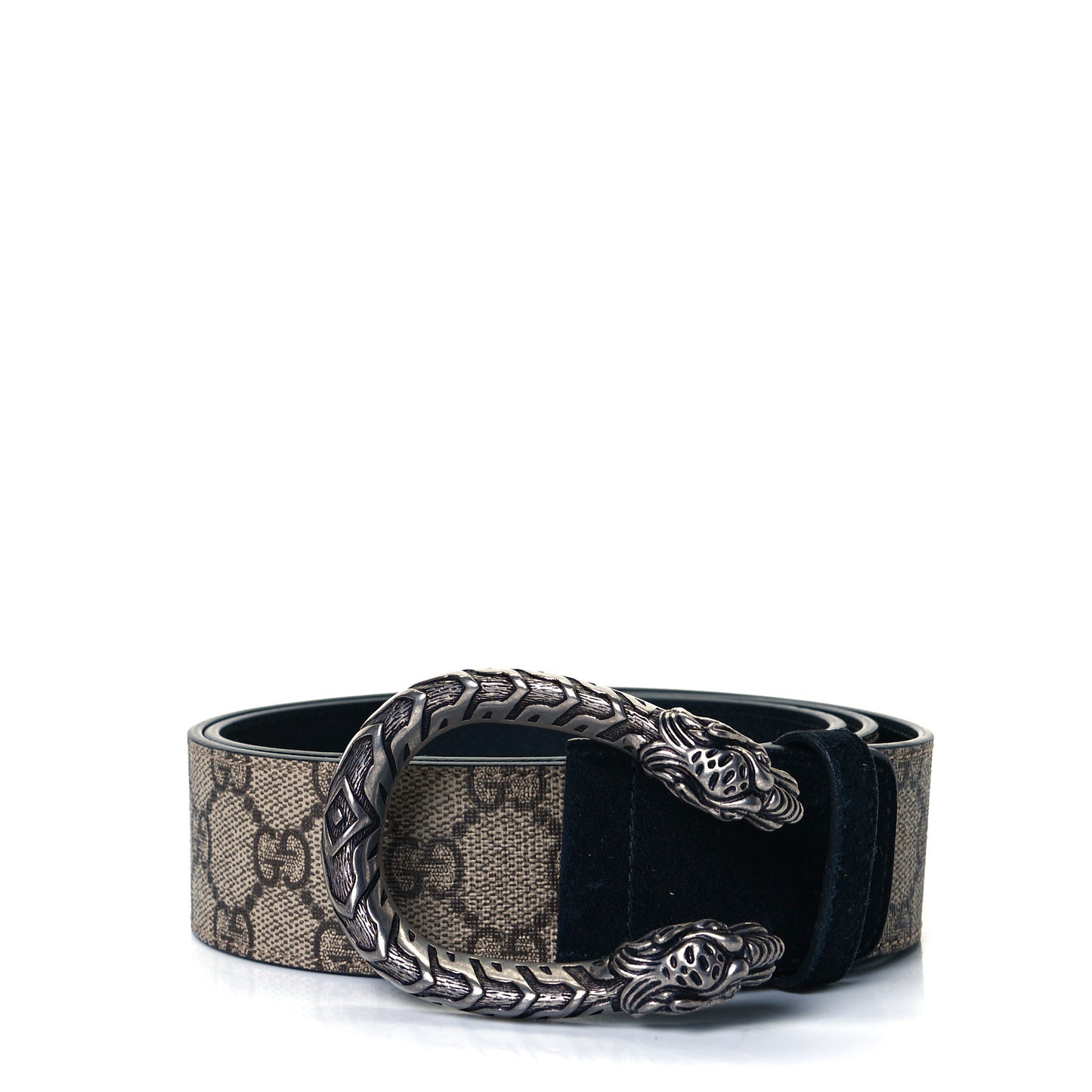 GG Supreme Monogram Suede Dionysus 40mm Belt 90 36 Beige Black