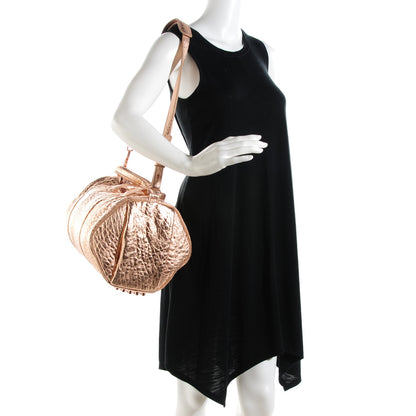 Alexander Wang Metallic Pebbled Lambskin Rocco Rose Gold Hardware 2 of 7