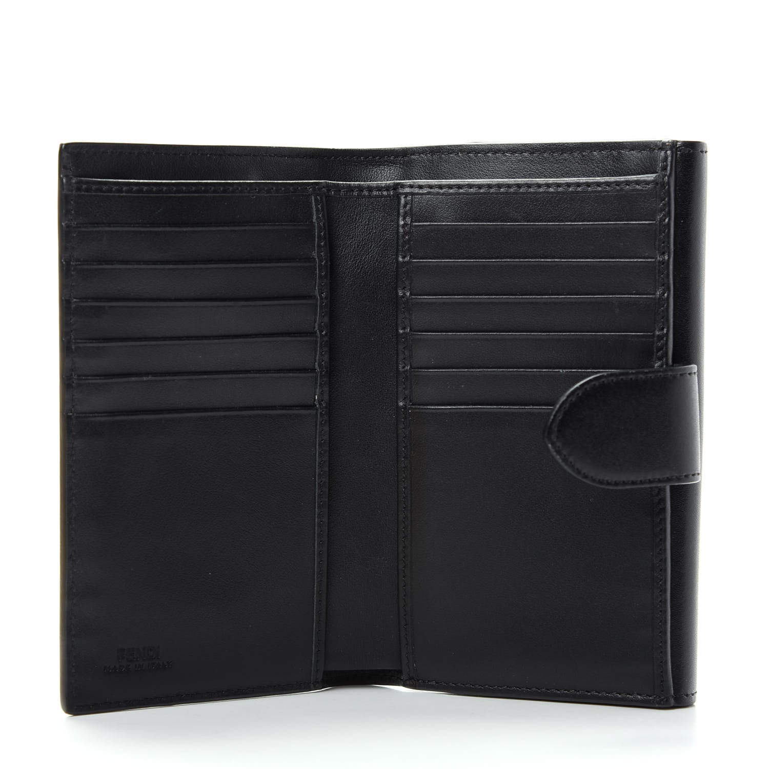 Fendi Vitello Liberty Century Lucido By The Way Medium Bi-Fold Wallet English Black 5 of 8
