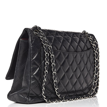 Chanel Lambskin Quilted Maxi Single Flap Black 3 of 28