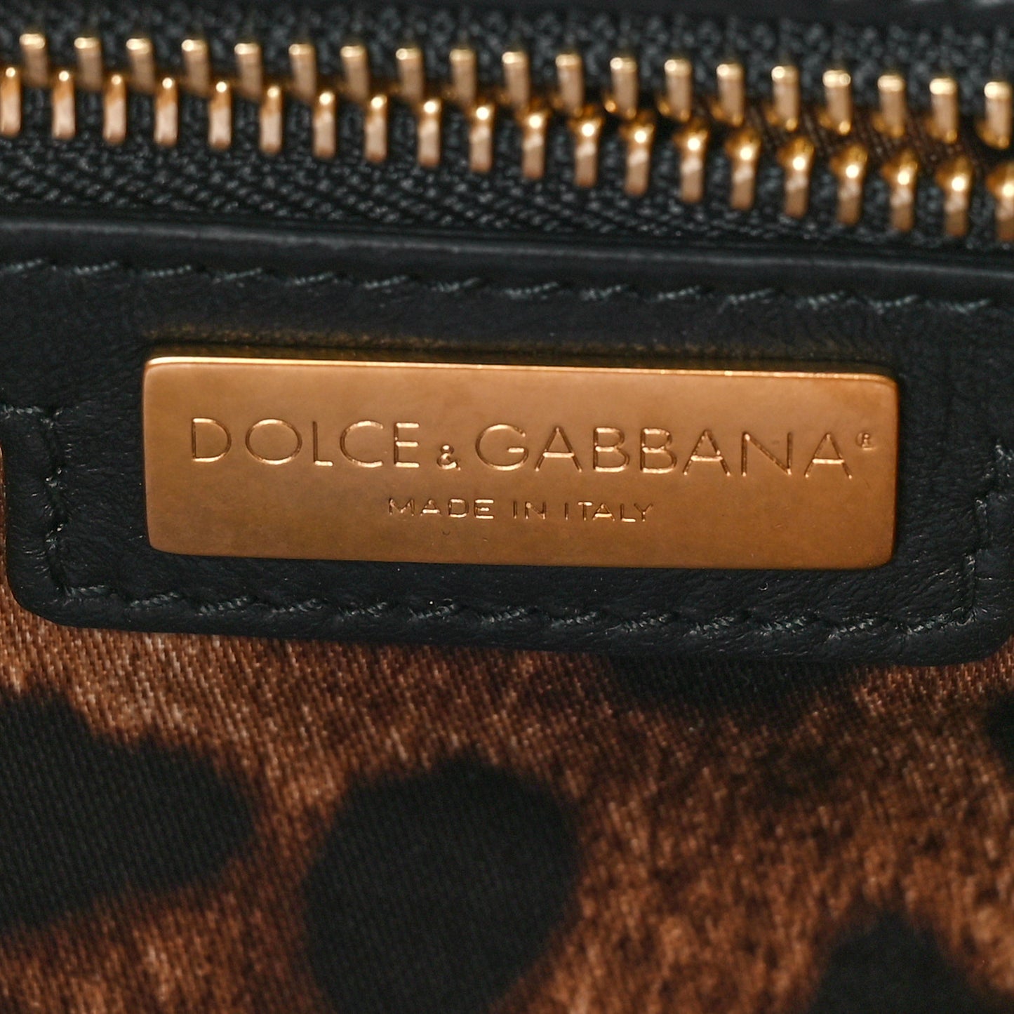 Calfskin Printed Clutch Black Multicolor