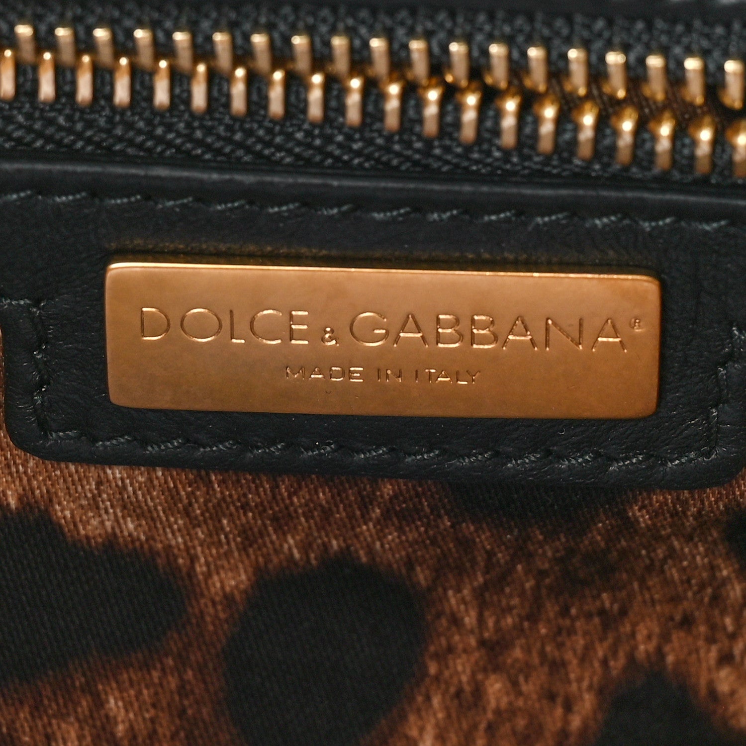 Dolce & Gabbana Calfskin Printed Clutch Black Multicolor 7 of 10