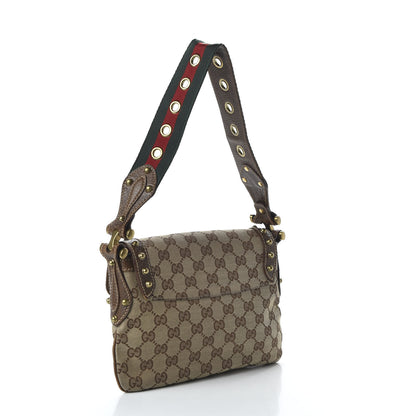 Gucci Monogram Studded Pelham Runway Flap Bag Brown 2 of 9