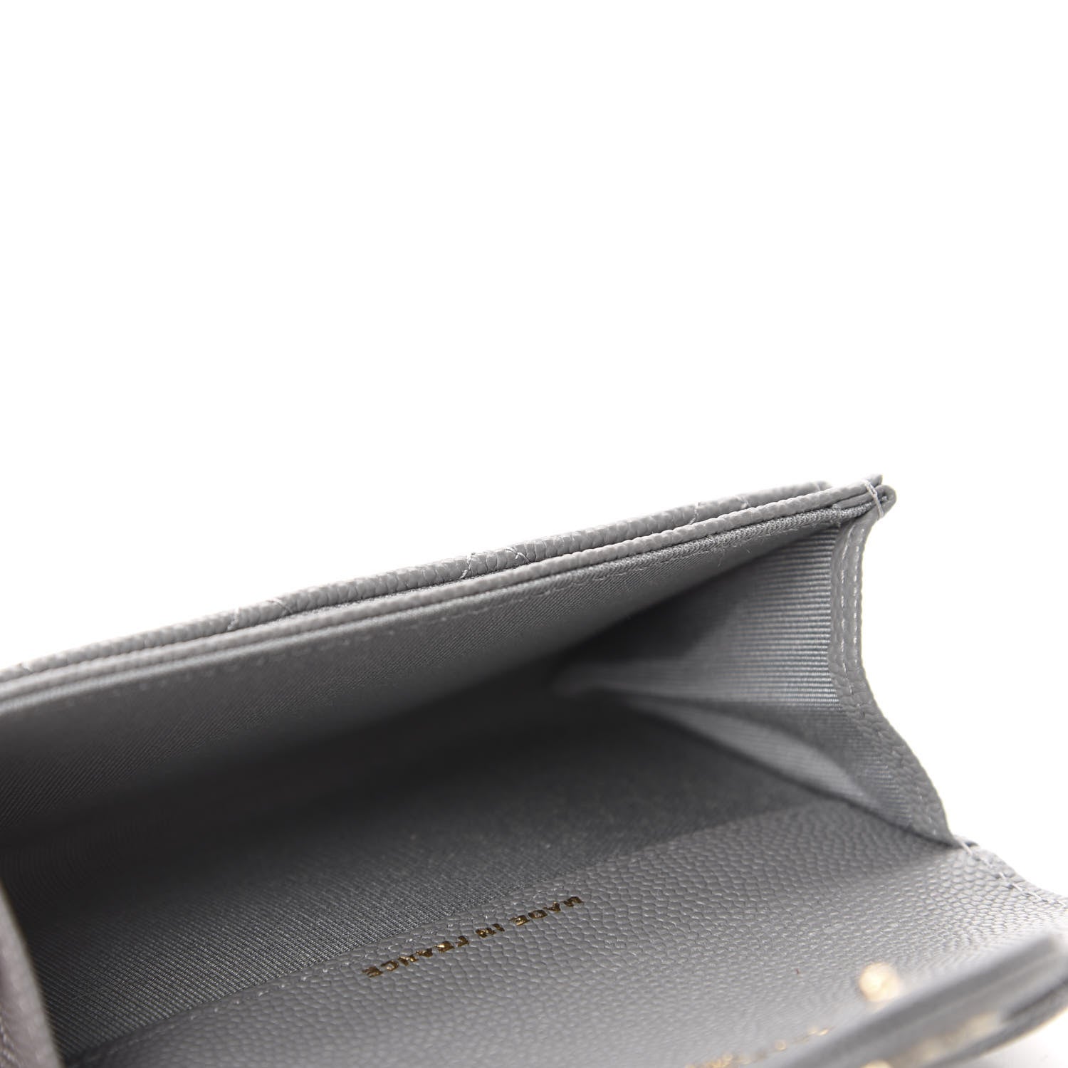 Chanel Caviar Quilted Flap Card Holder Wallet Dark Grey 5 of 9