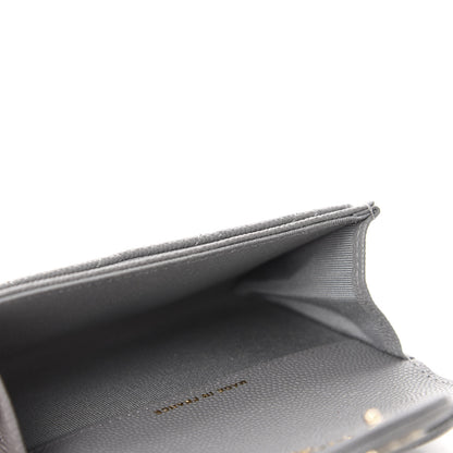 Chanel Caviar Quilted Flap Card Holder Wallet Dark Grey 5 of 9