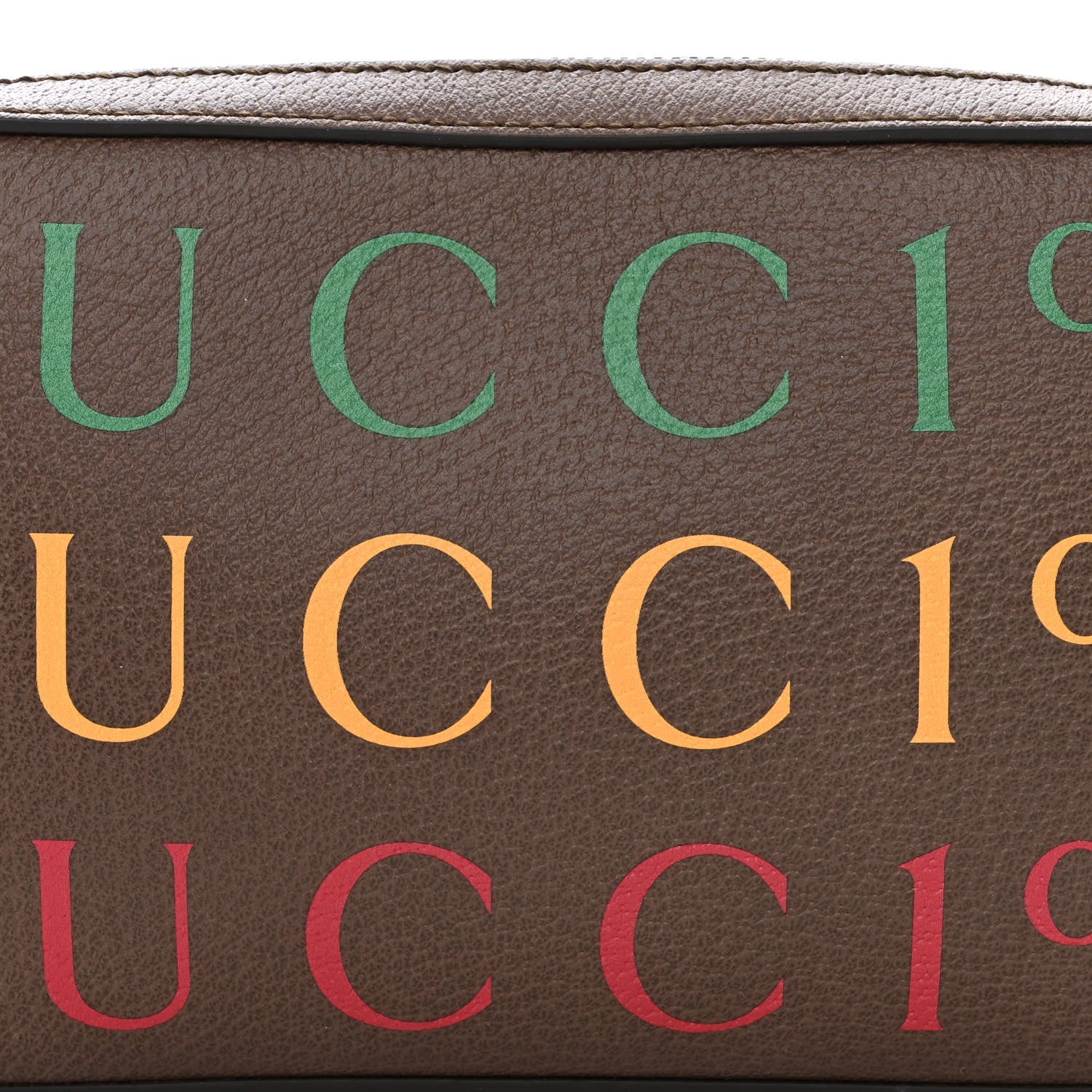 Gucci Textured Dollar Calfskin Gucci 100 Aria Belt Bag 80 32 New Acero Multicolor 8 of 12