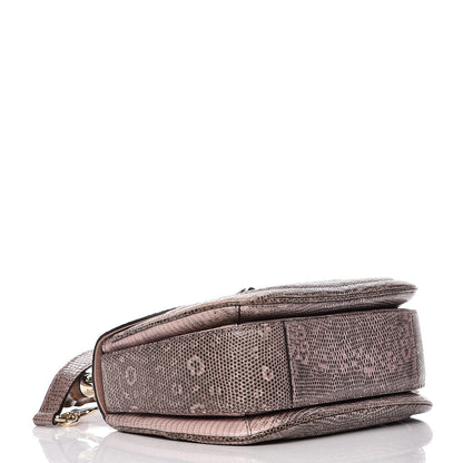 Gucci Lizard Medium New Bamboo Top Handle Bag Pink 5 of 9