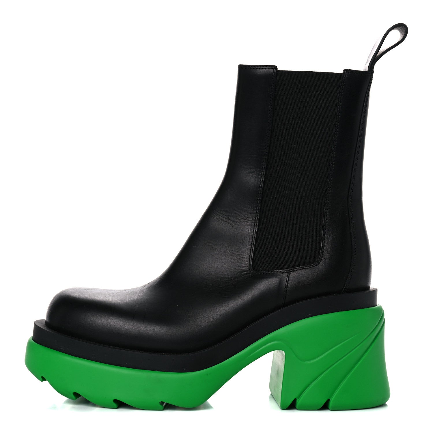 Bottega Veneta Calfskin The Flash Chelsea Boots 39 Black Grass 1 of 17