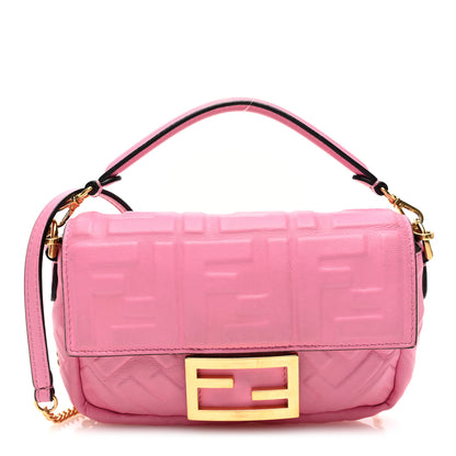 Fendi Nappa FF 1974 Embossed Mini Baguette Lollypop 1 of 10