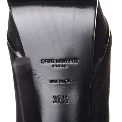 Saint Laurent Kid Scamosciato Tribute 105 Platform Sandals 37.5 Black 8 of 10